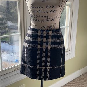 Burberry wool plaid mini skirt
